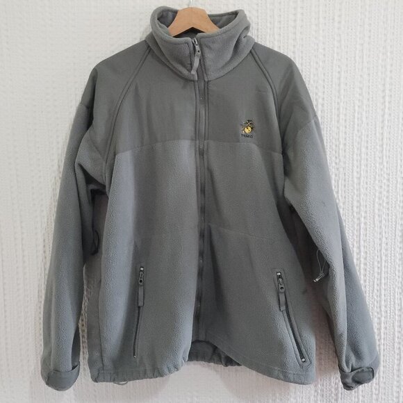 Vintage Rothco Fleece US Military USMC Embroidered Jacket Men's Size Large - Picture 1 of 16